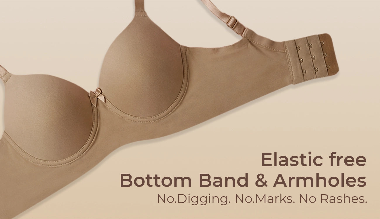 Cotton Padded Bonded T-Shirt Bra | Seamless Look, 360° Support & All-Day Comfort (TW-SB-9081-9082) (Fawn)